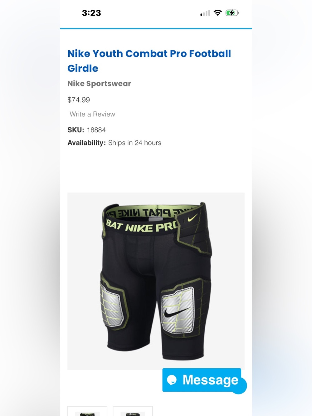Nike Men’s Black Pro Combat Compress Shorts w/ Neon Green Waistband and Accents